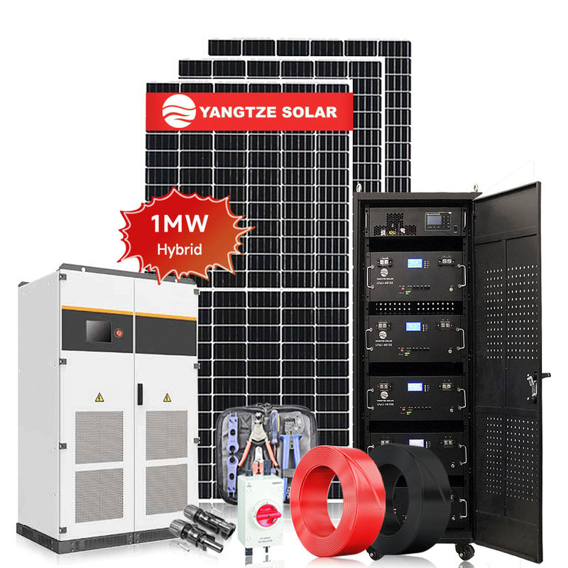 1MW Hybrid Solar System Kit Polycrystalline Solar Panel